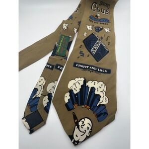 Rooster Collectibles Steven Guarnaccia Silk Tie Success Club Finance Wall Street